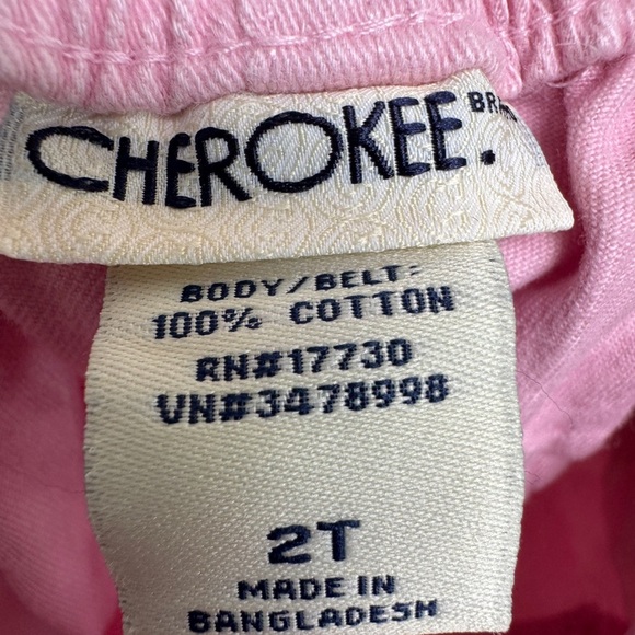 Cherokee 2T Girls Light Pink Kids Casual Bottoms Pants - Picture 4 of 5